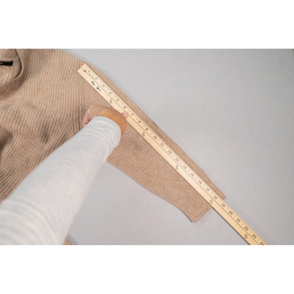 Quince 100% Cashmere Cardigan Sweater Women's Medium Beige Button Knit Luxury - Picture 7 of 8